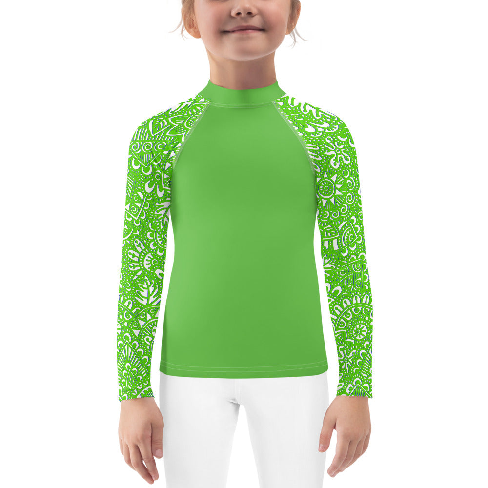 The G - Kids Rash Guard in Green