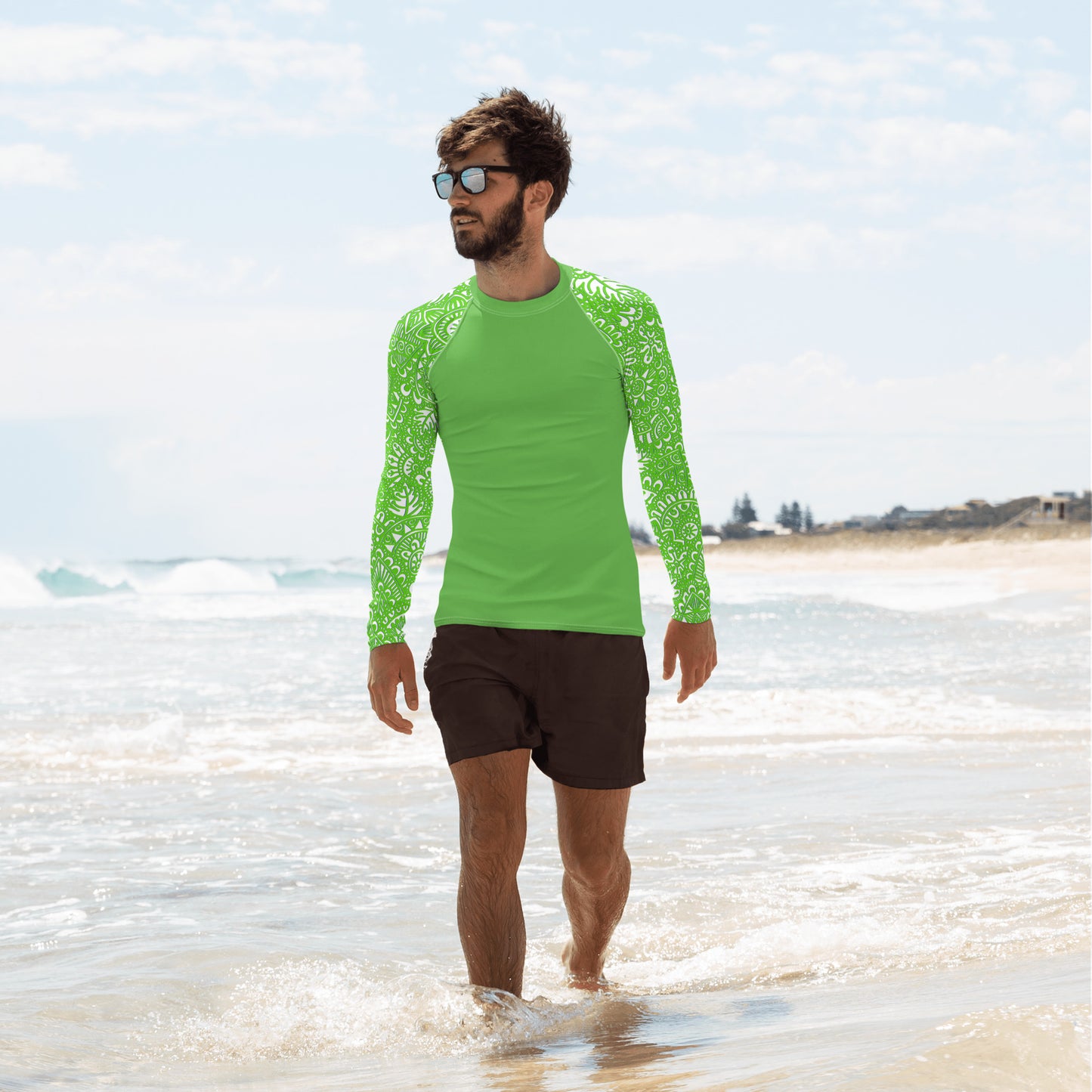The G - Men's Rash Guard In Green