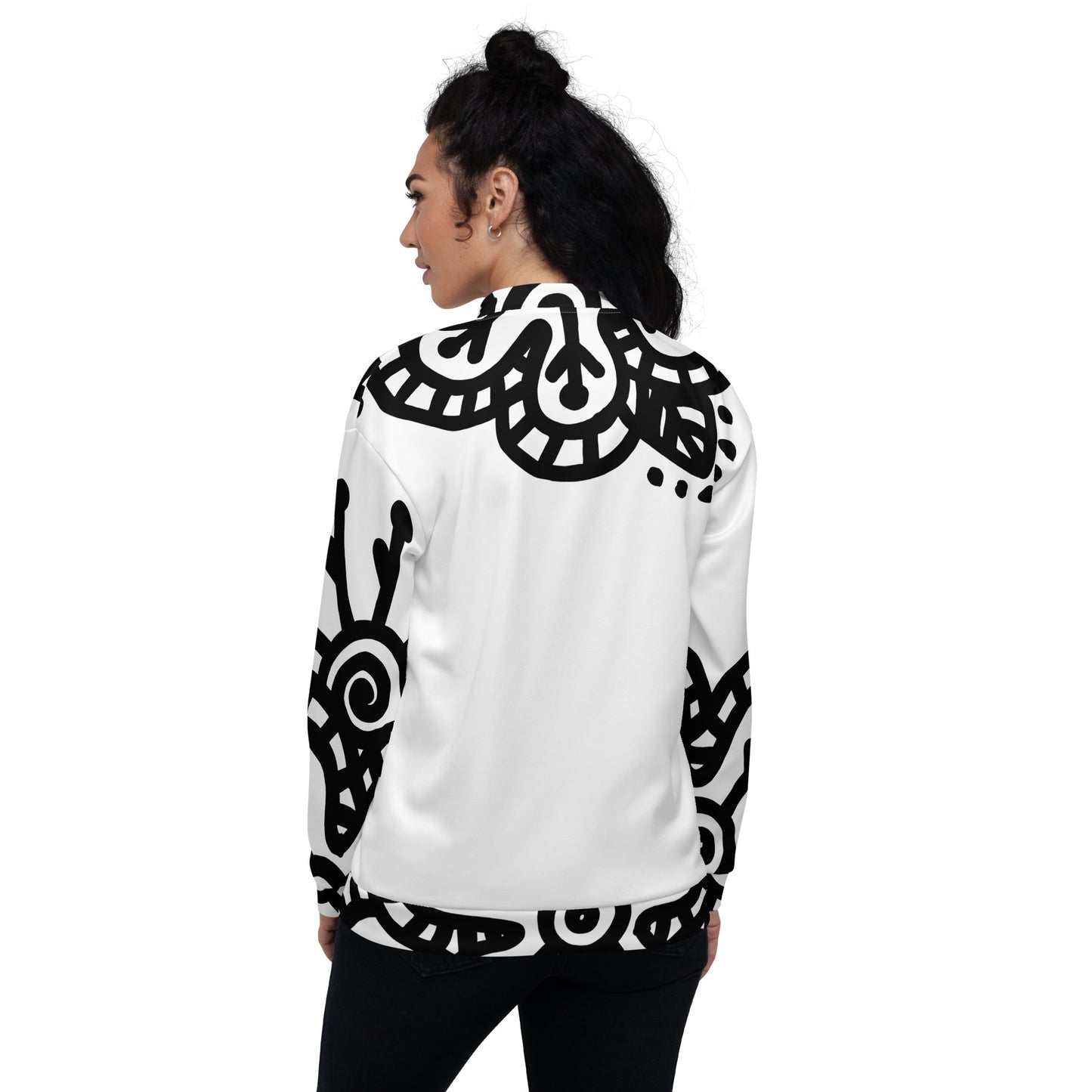 The Ink Me Much - White Unisex Bomber Jacket