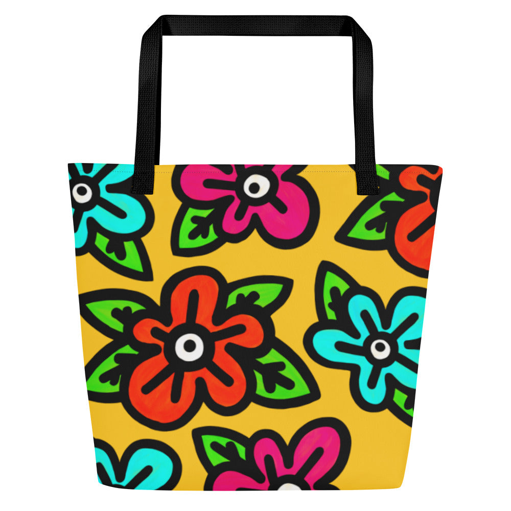 The Flower Bomb - Large Tote Bag