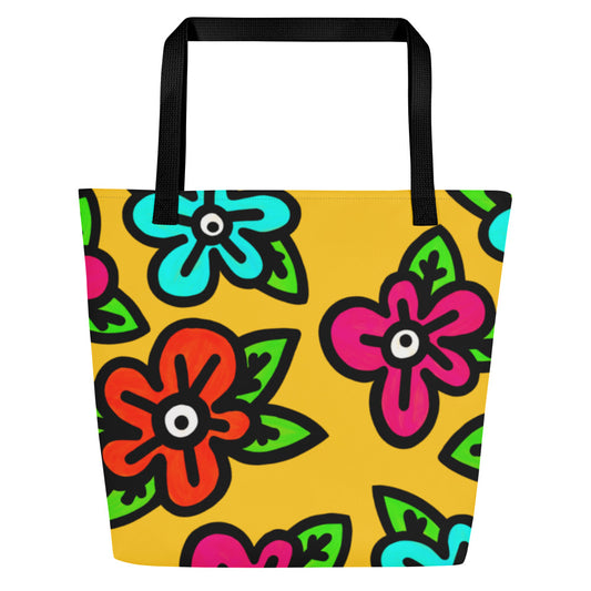 The Flower Bomb - Large Tote Bag