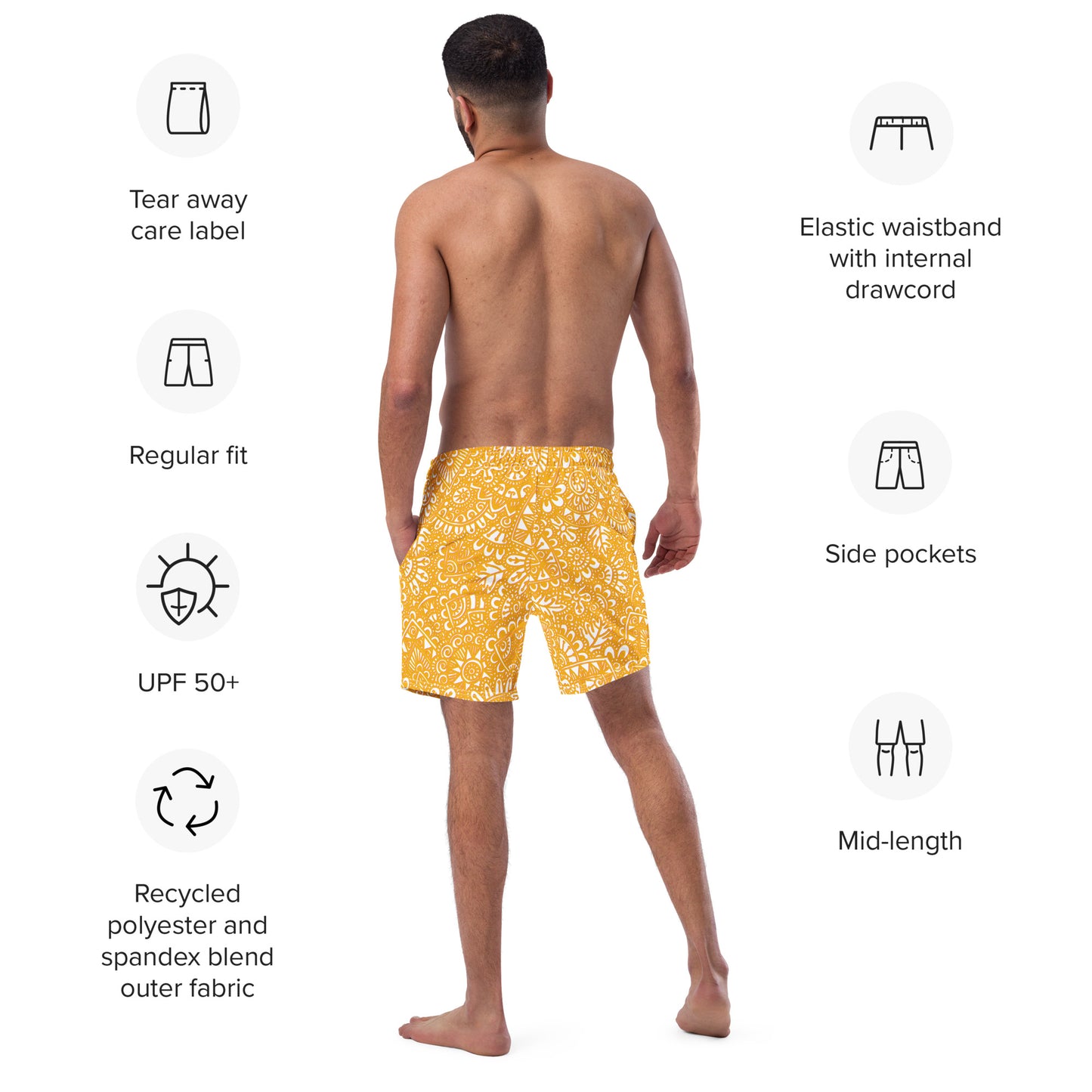 The G - Men's Swim Trunks in Yellow