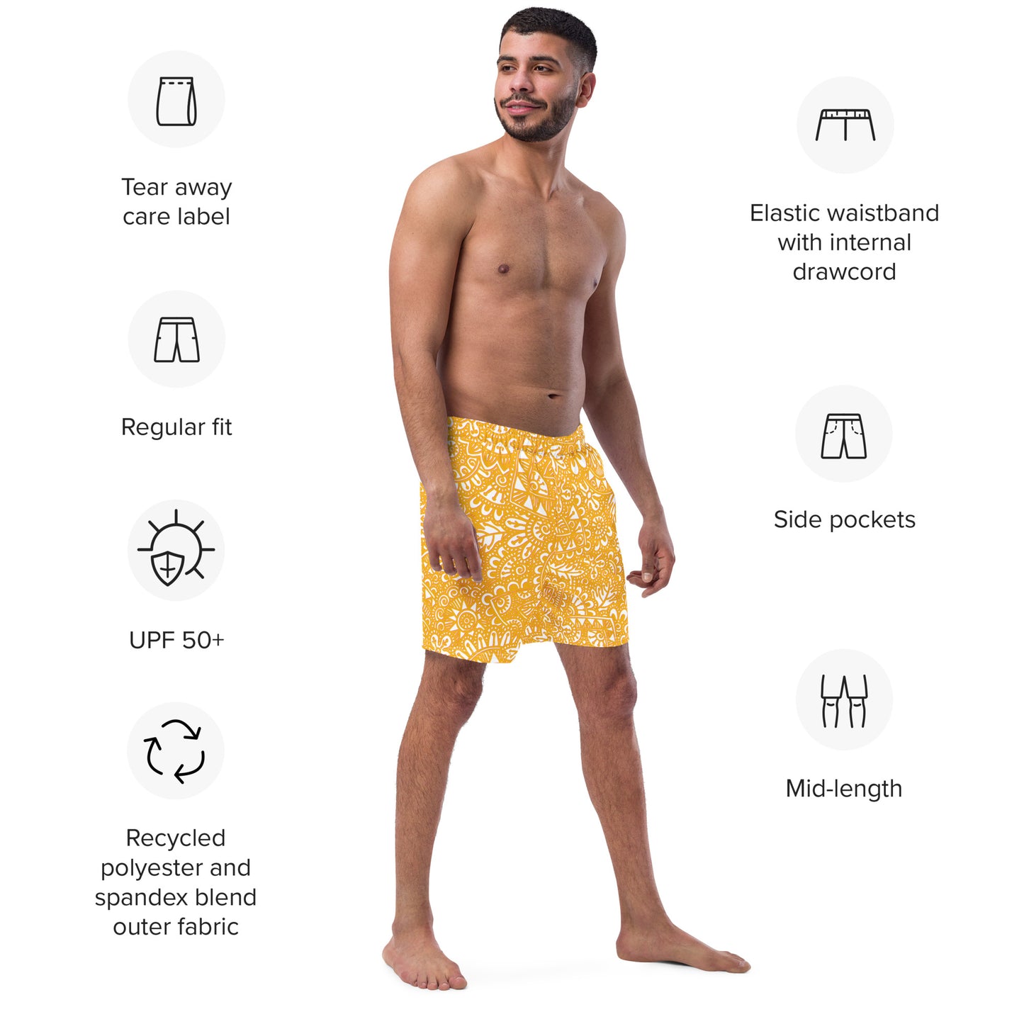 The G - Men's Swim Trunks in Yellow