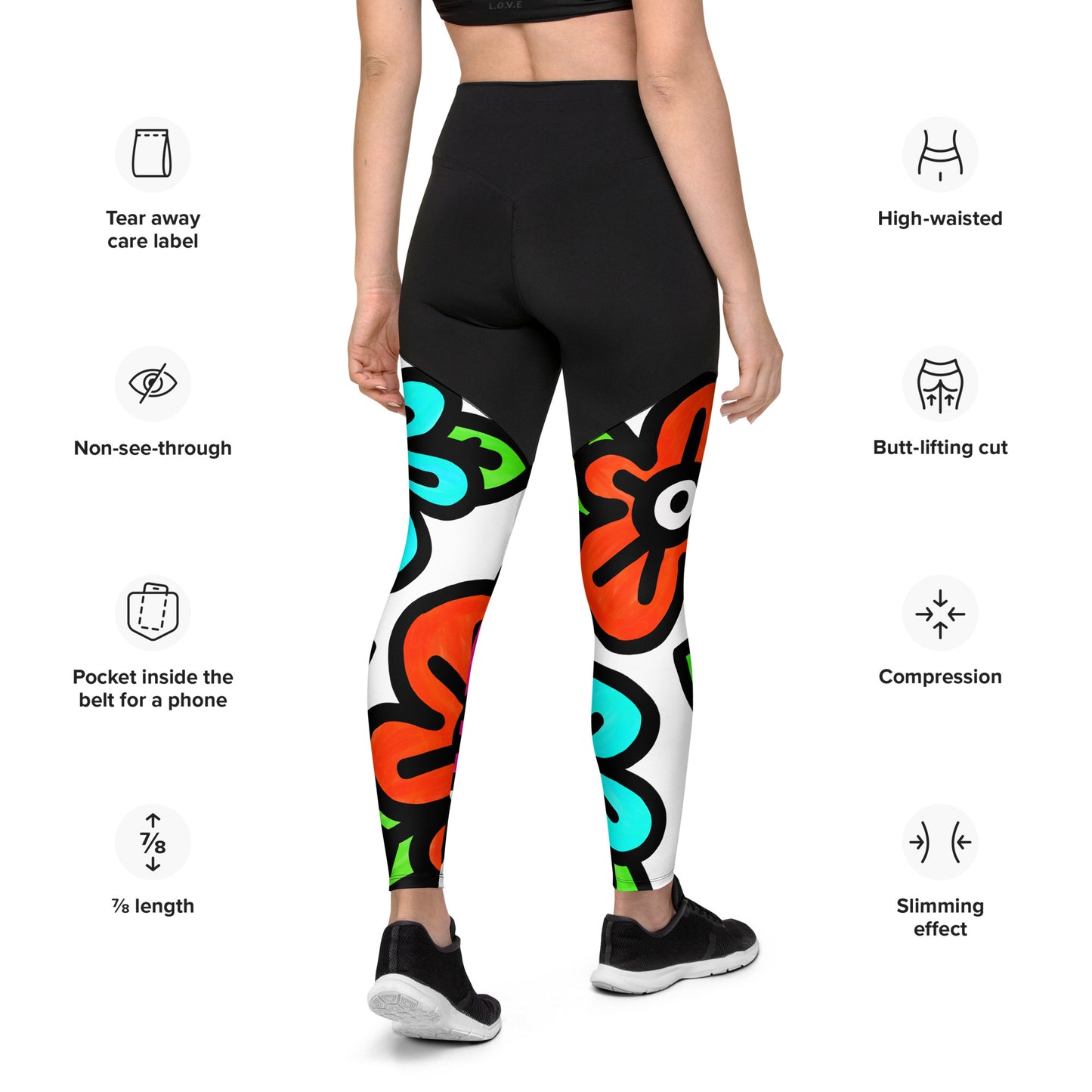 The Flower Bomb - Women's Sports Leggings