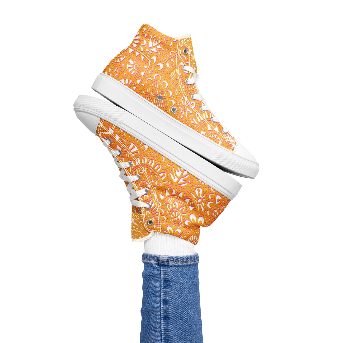 The G - Women’s High Top Canvas Shoes in Yellow