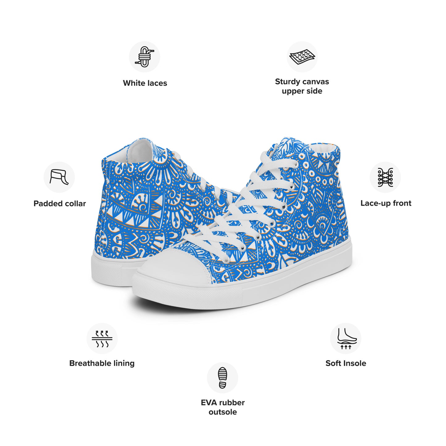 The G - Women’s high top canvas shoes in Blue