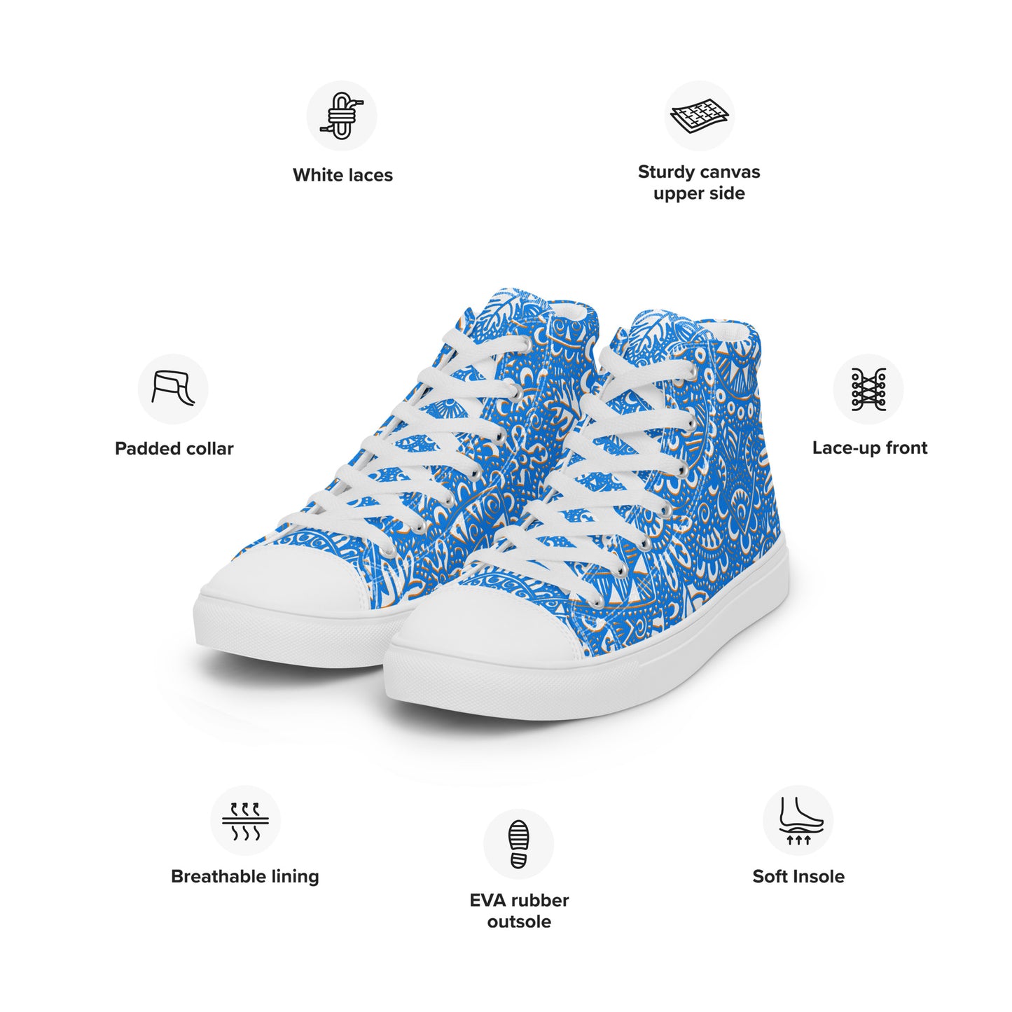 The G - Women’s high top canvas shoes in Blue