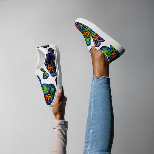 The Floral Frenzy - Women’s Slip-on Canvas Shoes